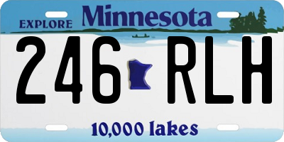 MN license plate 246RLH