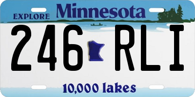 MN license plate 246RLI