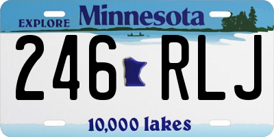 MN license plate 246RLJ