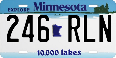 MN license plate 246RLN