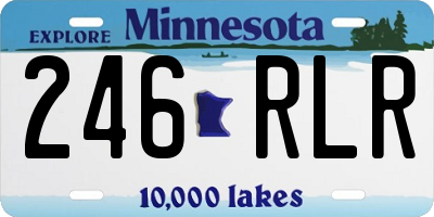 MN license plate 246RLR