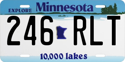 MN license plate 246RLT