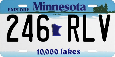 MN license plate 246RLV