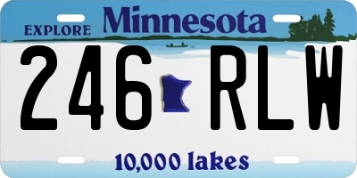 MN license plate 246RLW