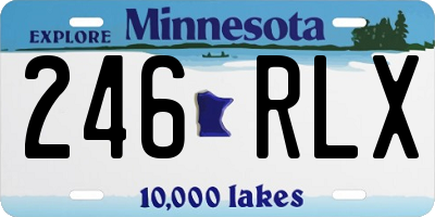 MN license plate 246RLX