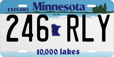 MN license plate 246RLY