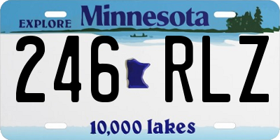 MN license plate 246RLZ