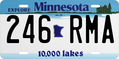 MN license plate 246RMA