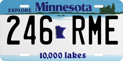 MN license plate 246RME