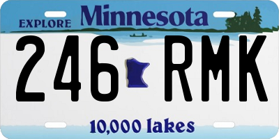 MN license plate 246RMK