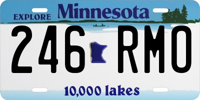 MN license plate 246RMO