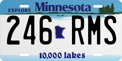 MN license plate 246RMS