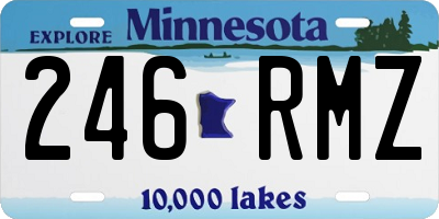 MN license plate 246RMZ