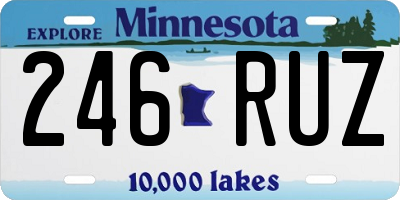 MN license plate 246RUZ