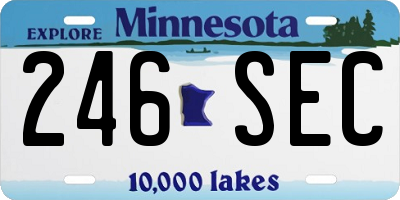 MN license plate 246SEC