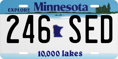 MN license plate 246SED