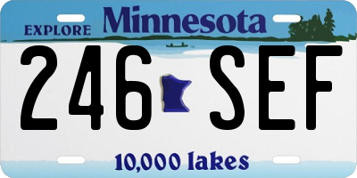 MN license plate 246SEF