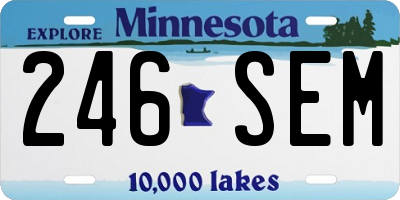 MN license plate 246SEM