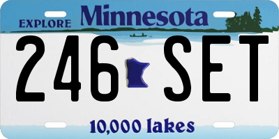 MN license plate 246SET
