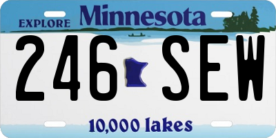 MN license plate 246SEW