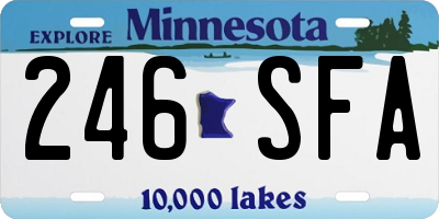MN license plate 246SFA