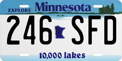 MN license plate 246SFD