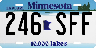 MN license plate 246SFF