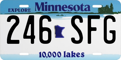 MN license plate 246SFG