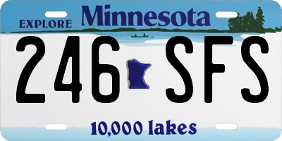 MN license plate 246SFS