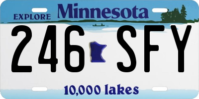 MN license plate 246SFY