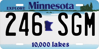 MN license plate 246SGM
