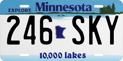 MN license plate 246SKY
