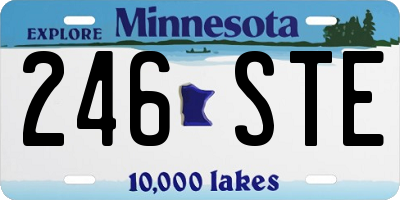MN license plate 246STE