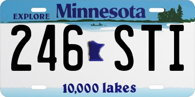MN license plate 246STI