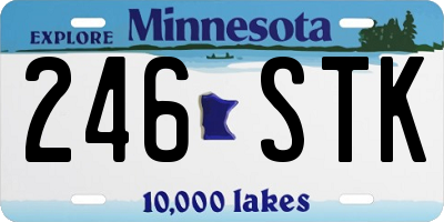 MN license plate 246STK