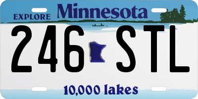 MN license plate 246STL