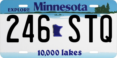 MN license plate 246STQ