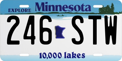 MN license plate 246STW