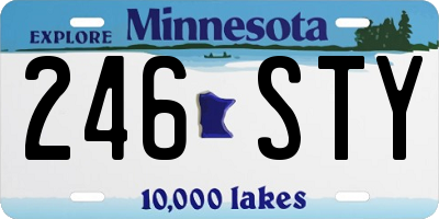 MN license plate 246STY