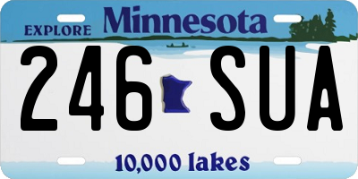 MN license plate 246SUA