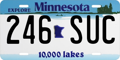 MN license plate 246SUC