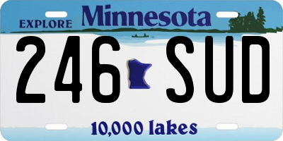 MN license plate 246SUD