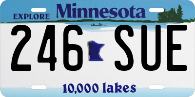 MN license plate 246SUE