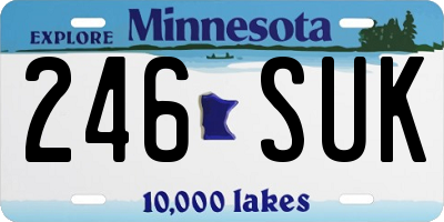 MN license plate 246SUK