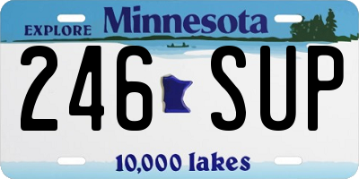 MN license plate 246SUP