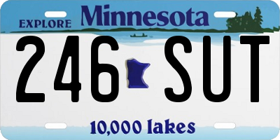 MN license plate 246SUT