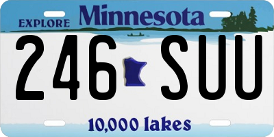 MN license plate 246SUU