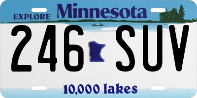 MN license plate 246SUV