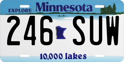 MN license plate 246SUW