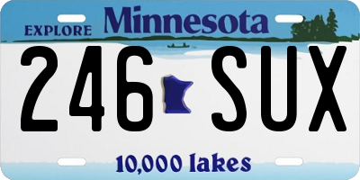 MN license plate 246SUX
